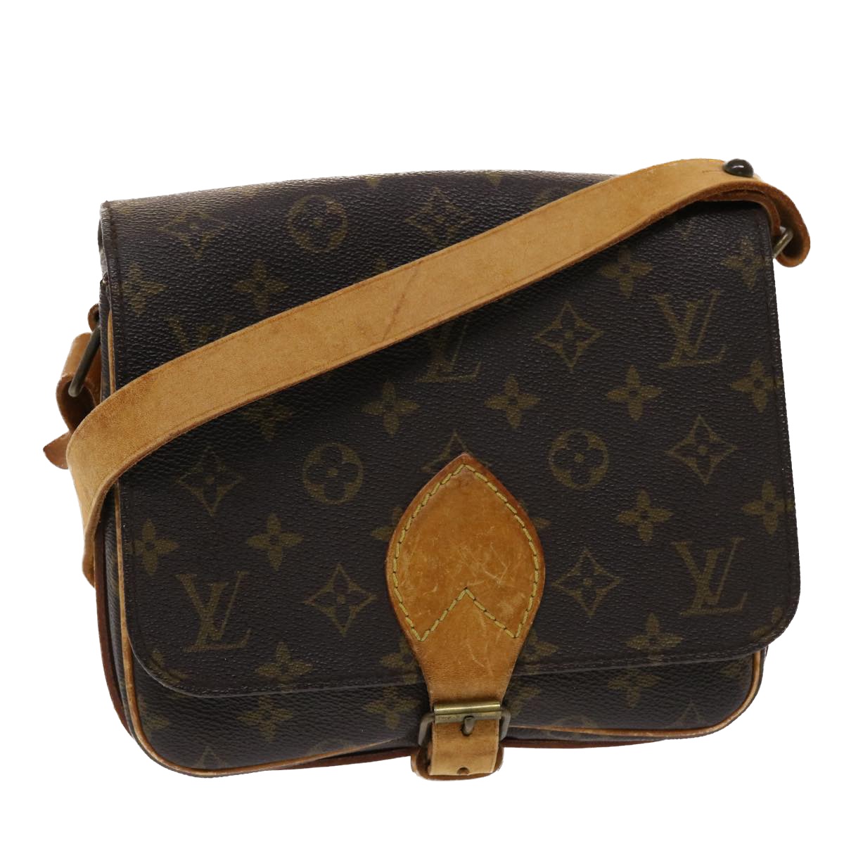 Louis Vuitton Monogram Cartouchiere Mm Shoulder Bag M51253 Lv Auth Th3764